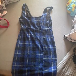 Slim plaid dress size L